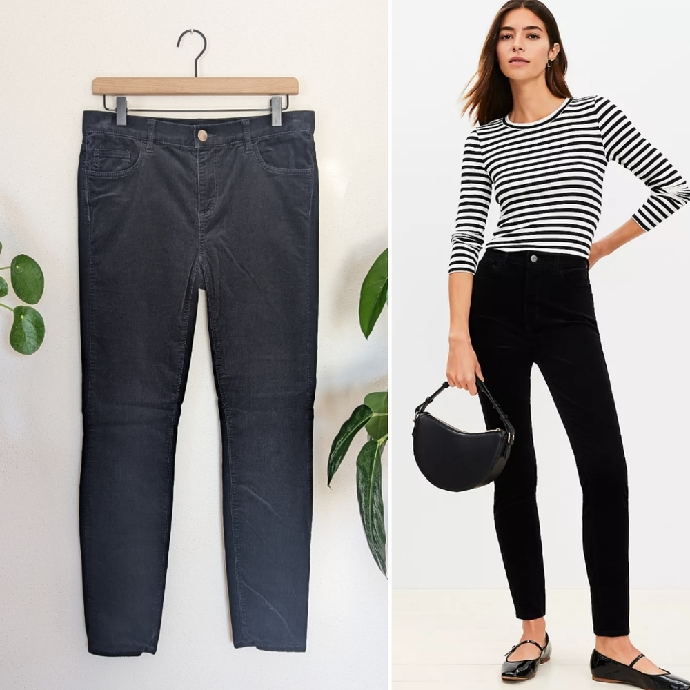 LOFT | Modern Skinny | Black Corduroy Pant